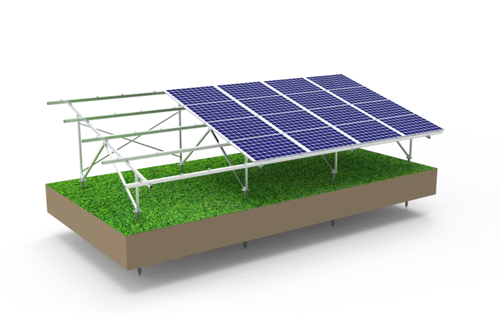 Sistem de fixare la sol din aluminiu tip W
